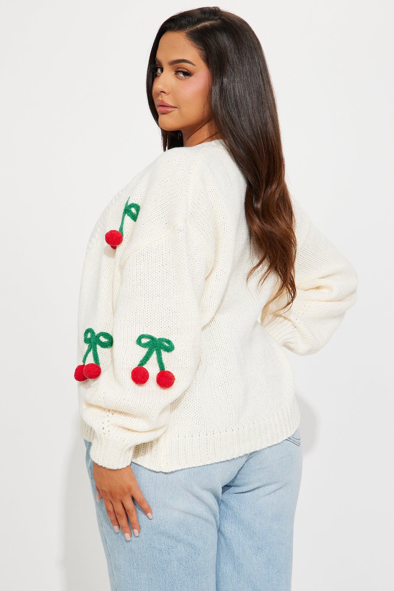 Juicy And Sweet Cherry Cardigan - Red/combo Product Image