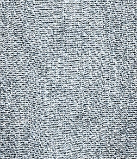 Chelsea & Violet Point Collar Long Puff Shoulder Sleeve Denim Short Statement Jacket Product Image