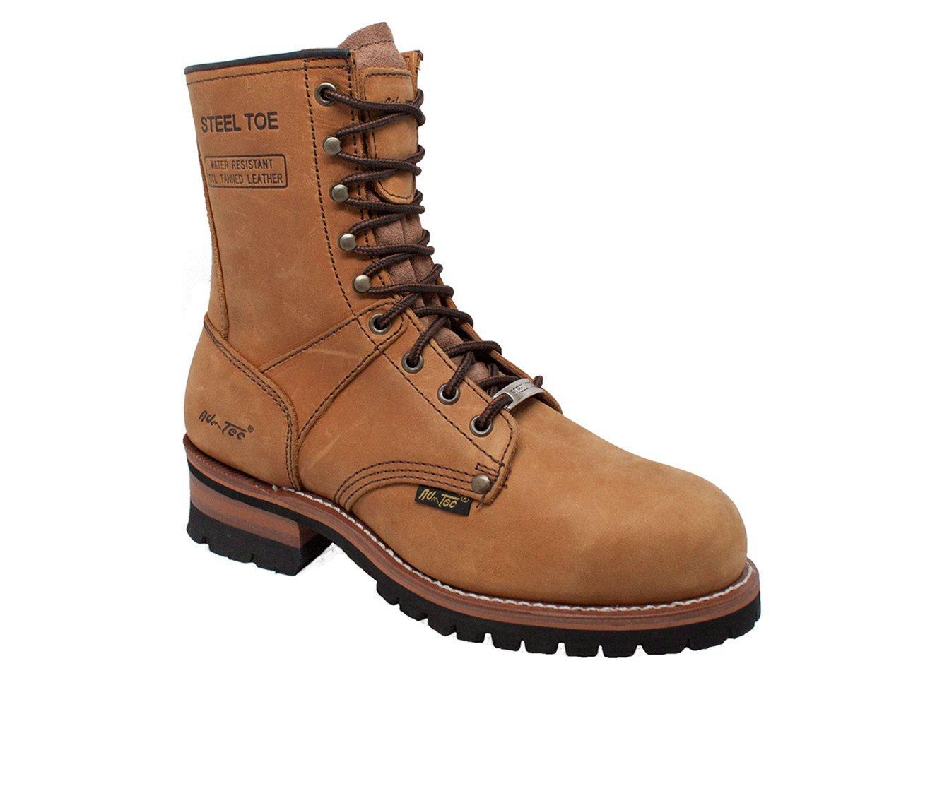 Men's AdTec 9" Steel Toe Logger Work Boots Product Image