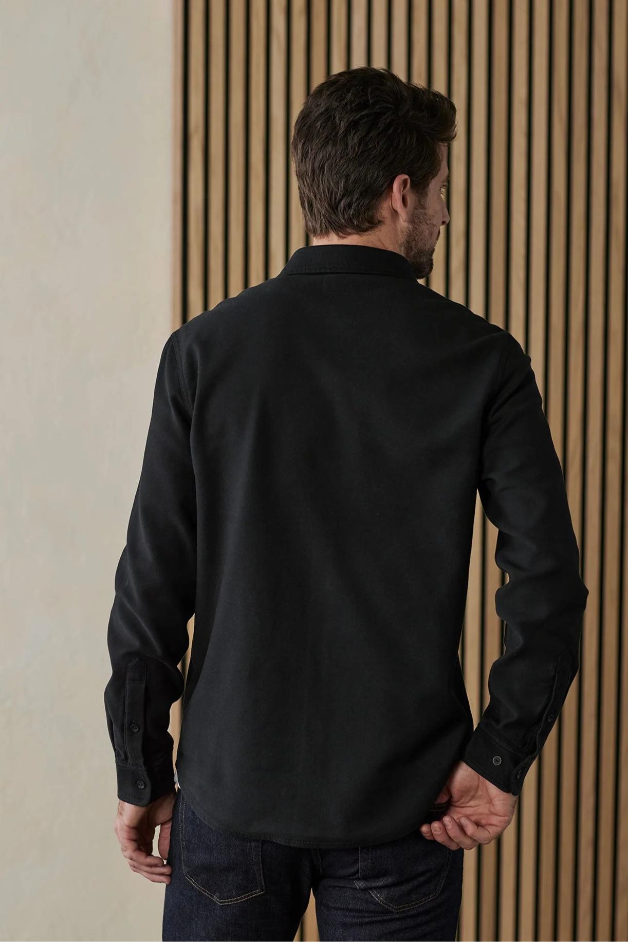 Comfort Terry Shirt Jacket - Black Product Image