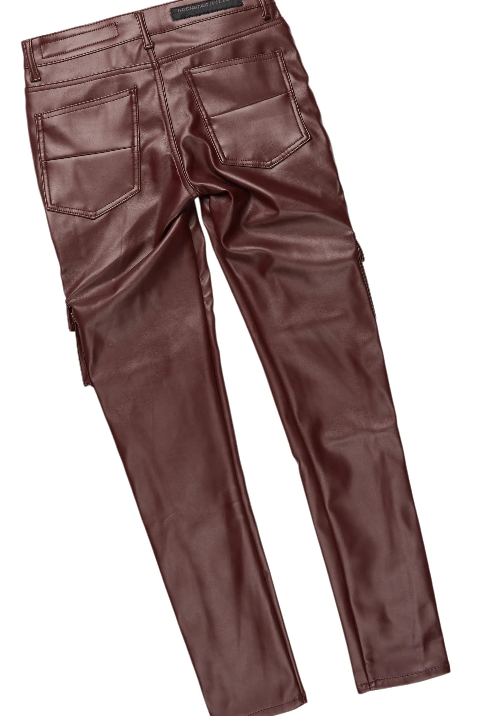 Darken Black Hoodie & Kap Stacked Flare PU Jean Bundle Male Product Image