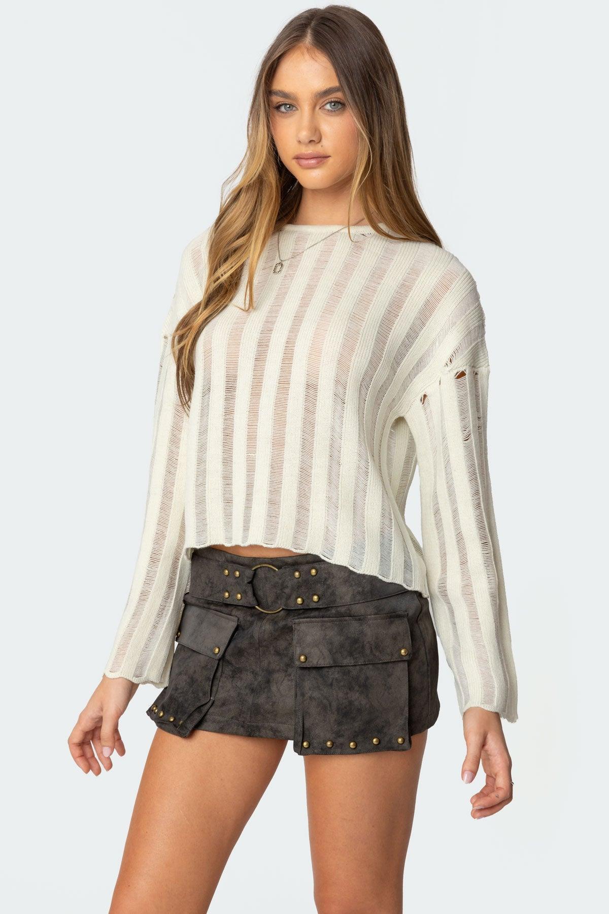 Marge Studded Faux Leather Mini Skort Product Image