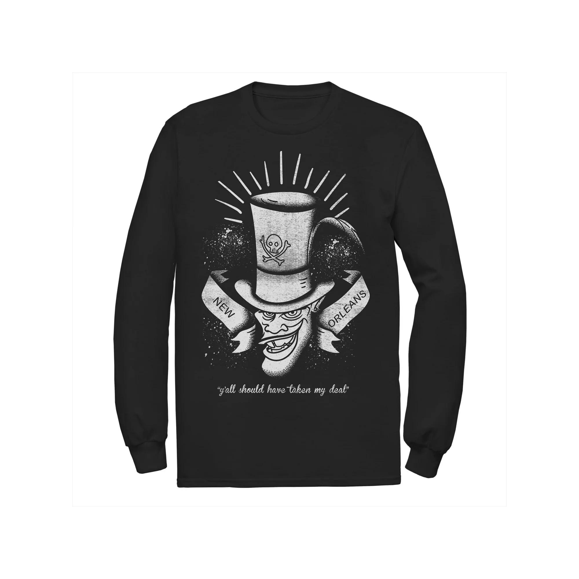 Men's Disney Princess and the Frog Doctor Facilier Deal Long Sleeve Tee,  Product Image