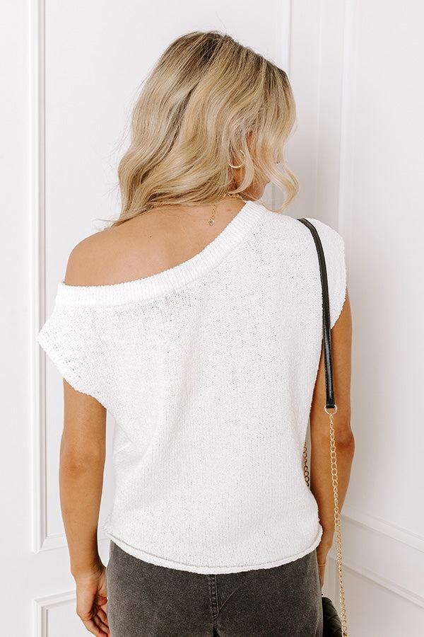 Take Me To Nantucket Knit Top in White Product Image