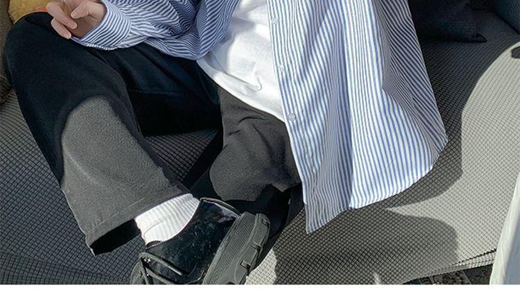 Long Sleeve Striped Button Up Shirt Product Image