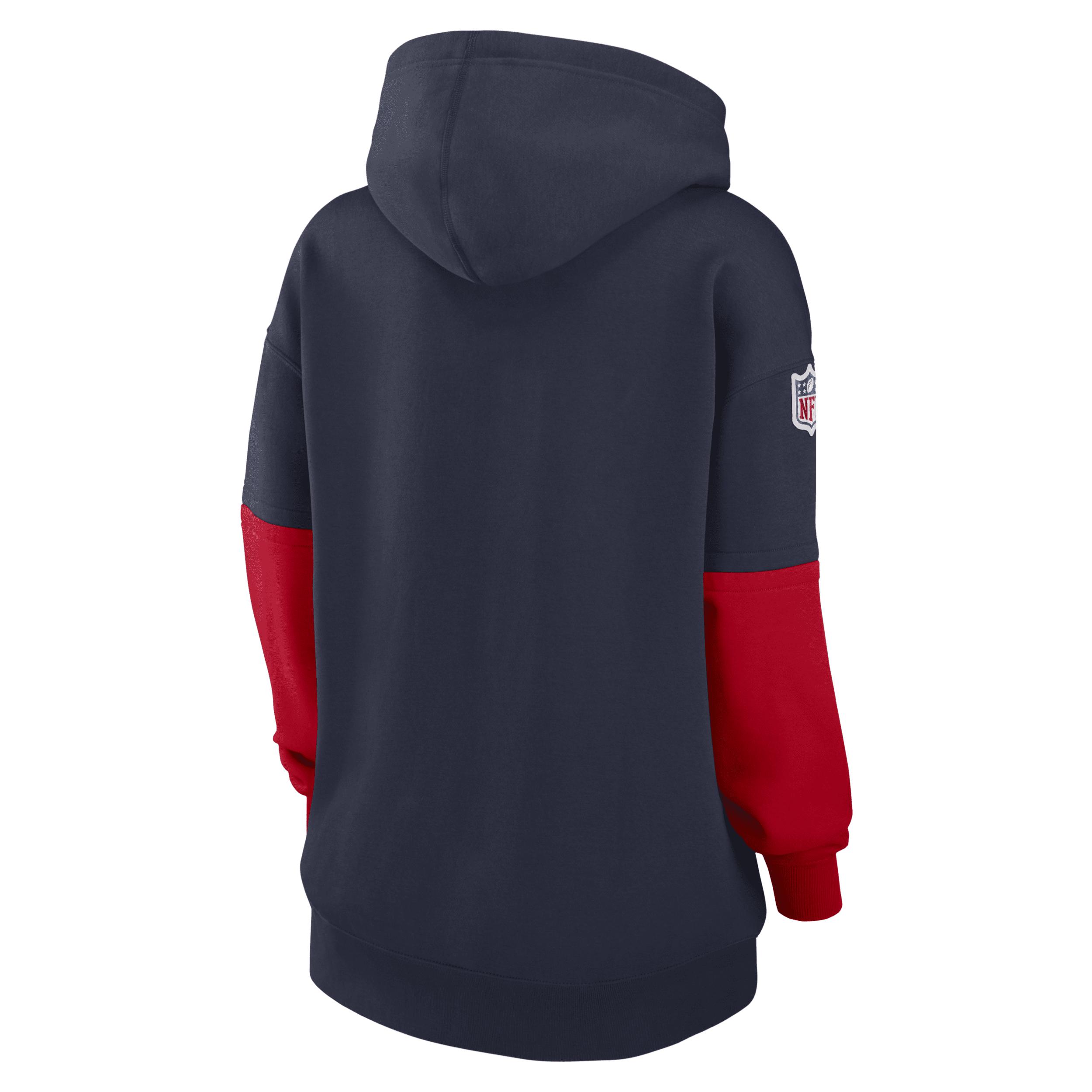 New England Patriots Sideline Essential Nike Womens NFL Pullover Hoodie | 03FH069K8K-WEH Product Image