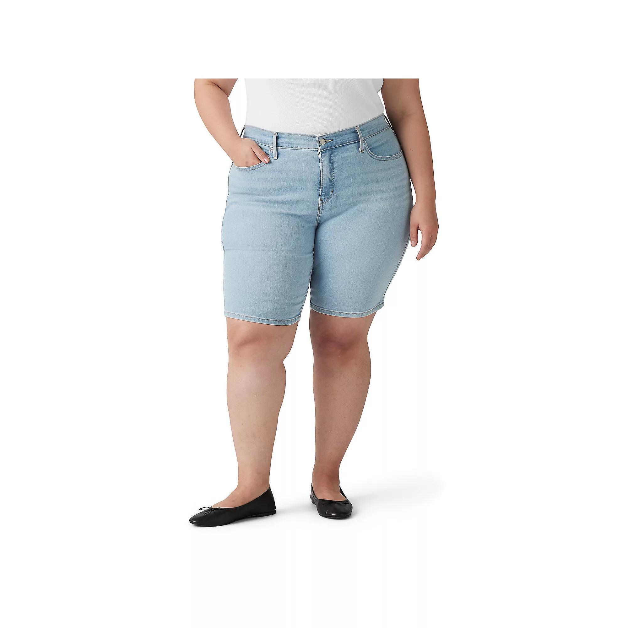 Plus Size Levi's® Classic Denim Bermuda Shorts, Women's, Size: 16 W, Double Duty Product Image