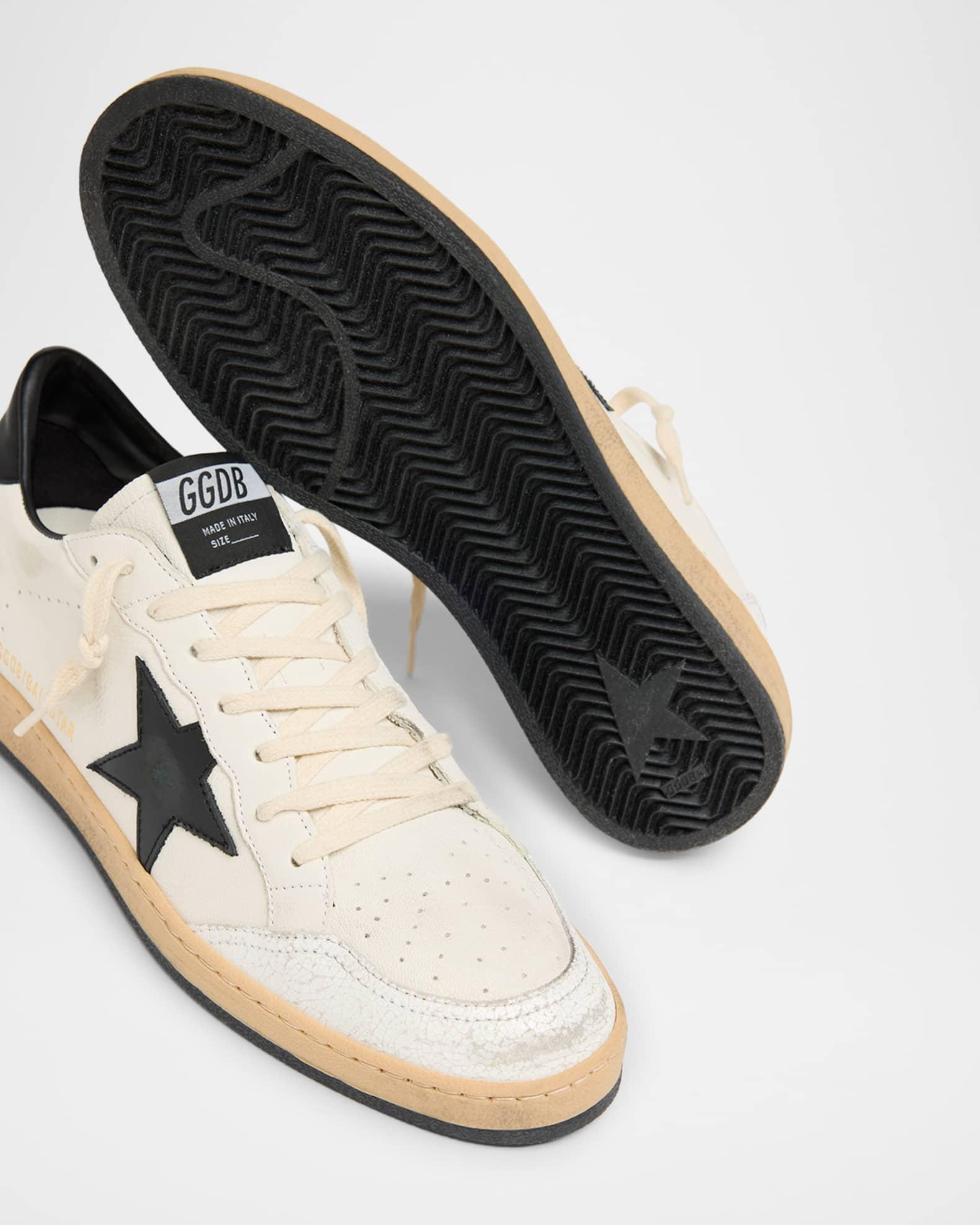 Men's Ball Star Distressed Leather Low-Top Sneakers Product Image