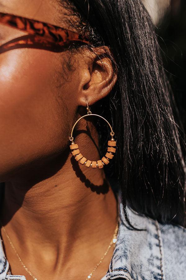 Coastal Caravan Earrings In Tan Product Image