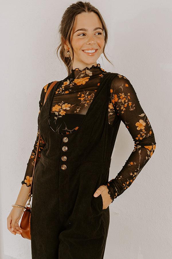 Falling Florals Mesh Top Product Image