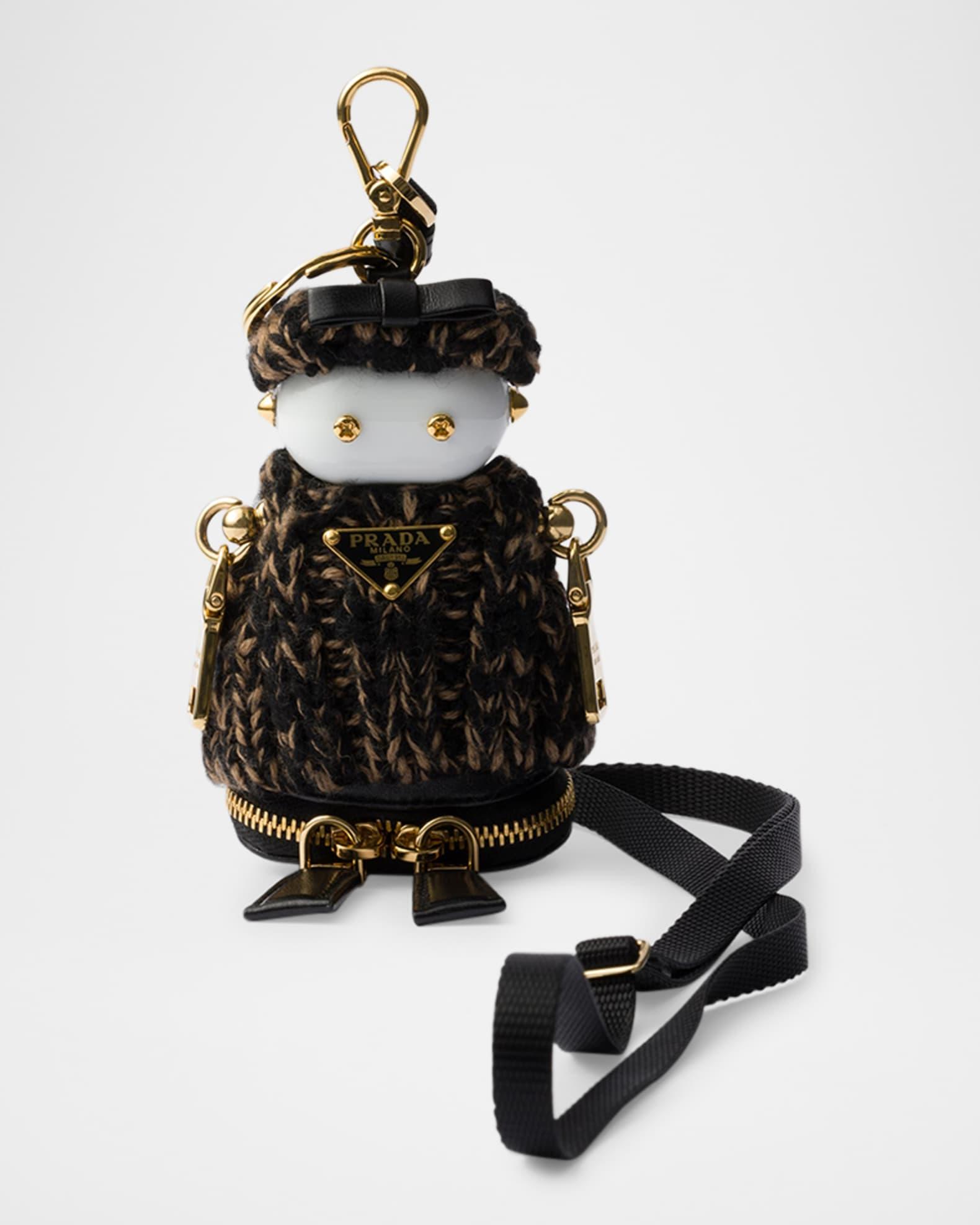 Soft Robot Knitted Bag Charm with Shoulder Strap Product Image