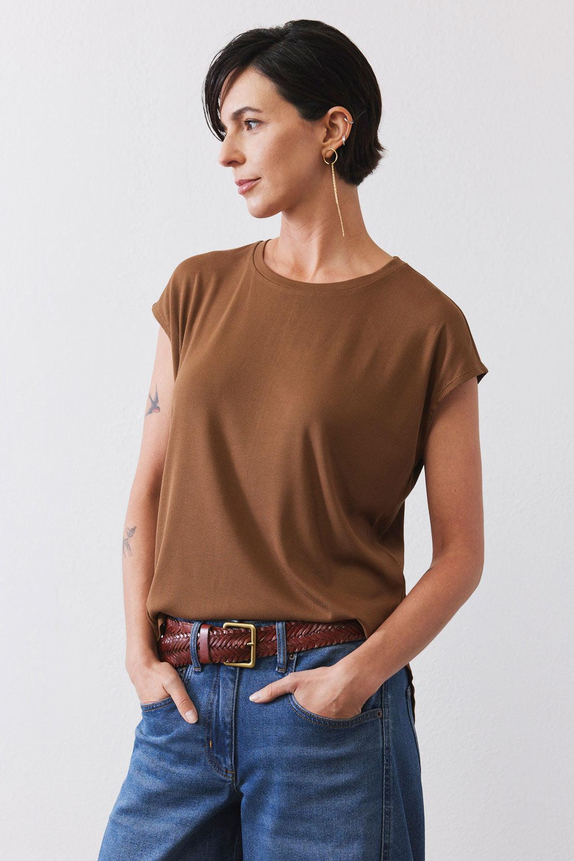 The Ribbed Tuck-In Tee Product Image