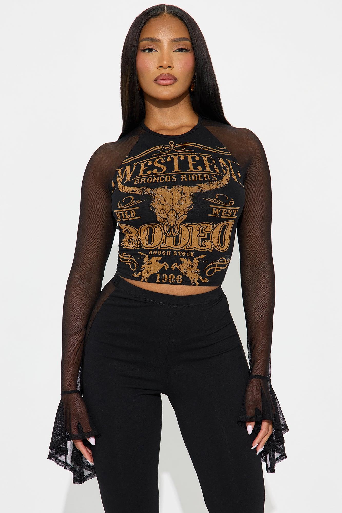Western Rodeo Pant Set - Black Female Product Image