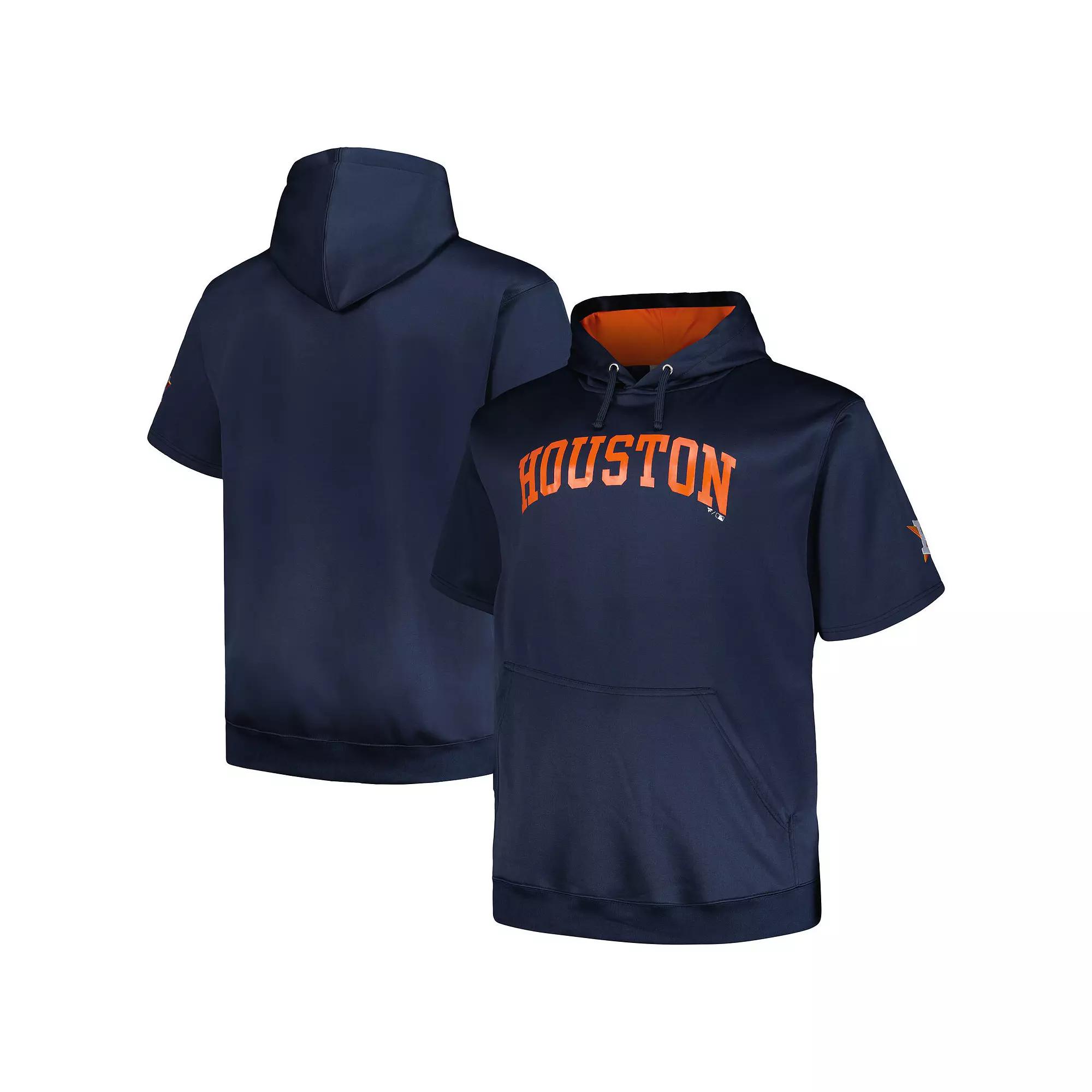 Men's Profile Navy Houston Astros Big & Tall Contrast Short Sleeve Pullover Hoodie,  Product Image