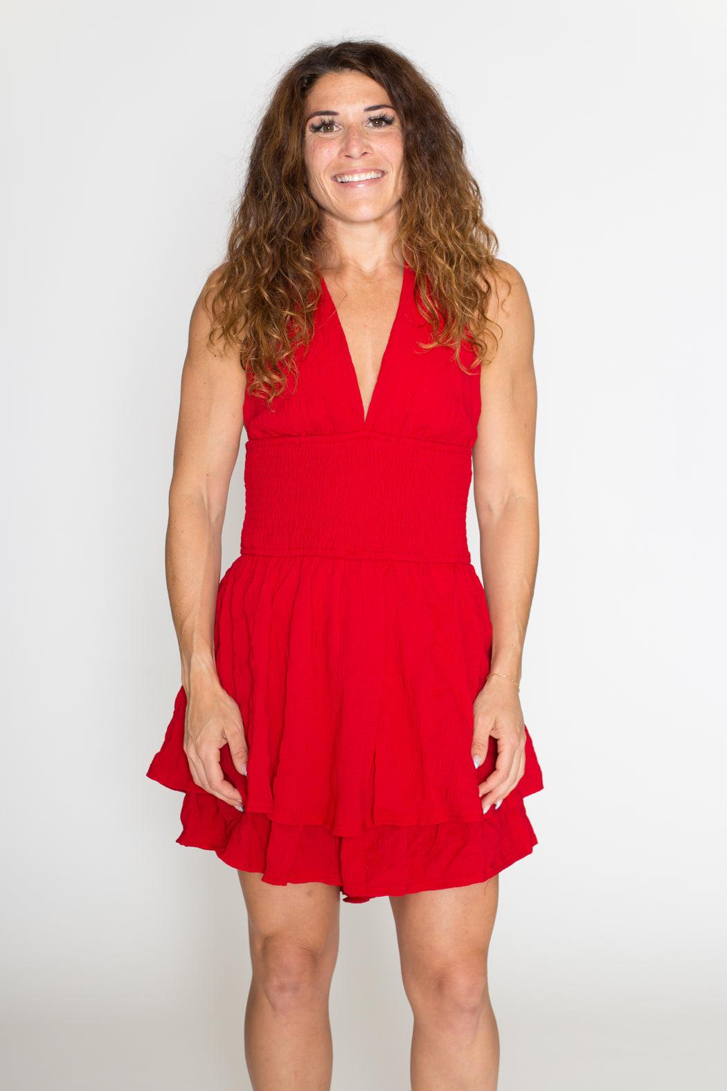 Halter Smocked Romper Product Image