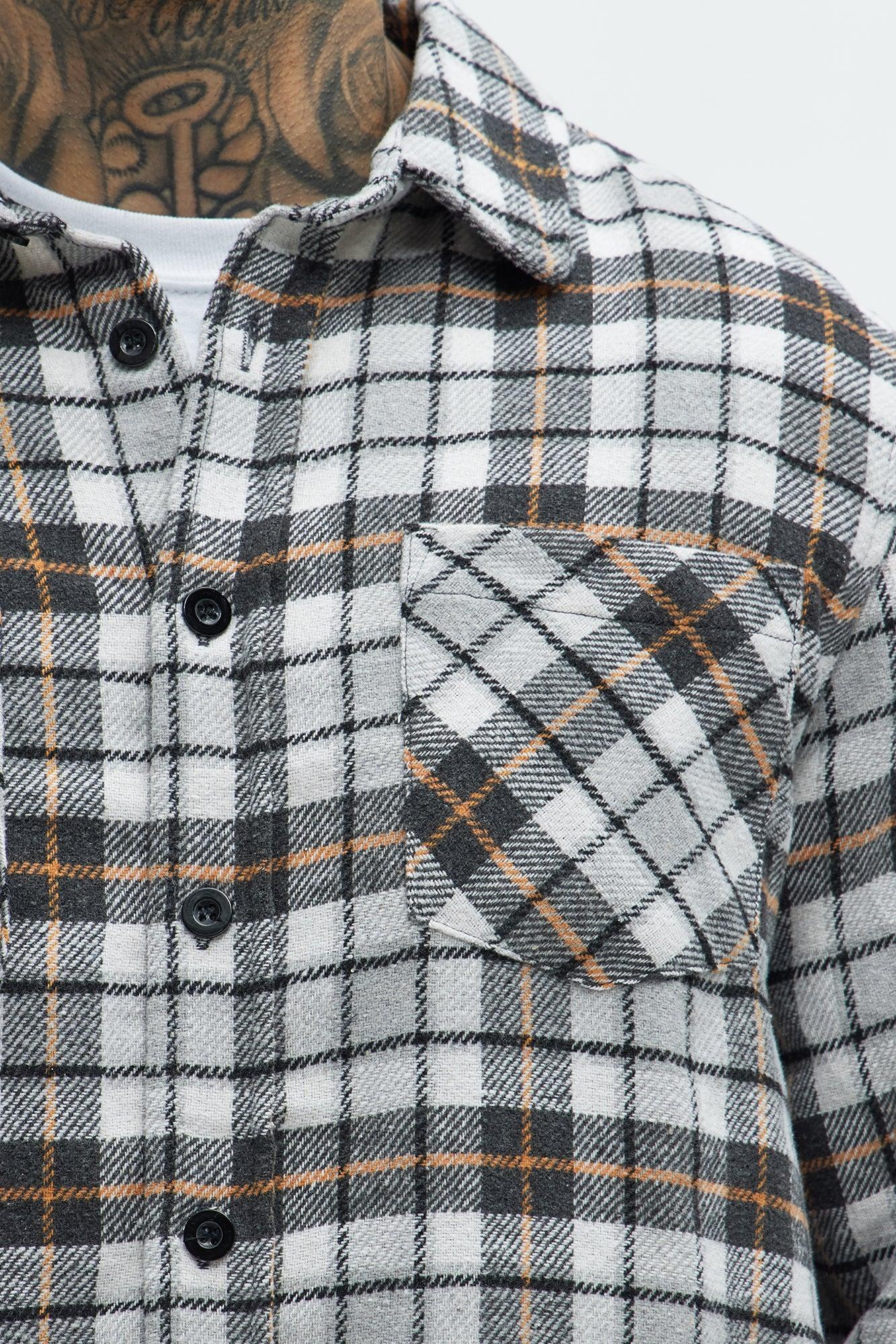 Gas Plaid Classic Flannel - Grey/combo Product Image
