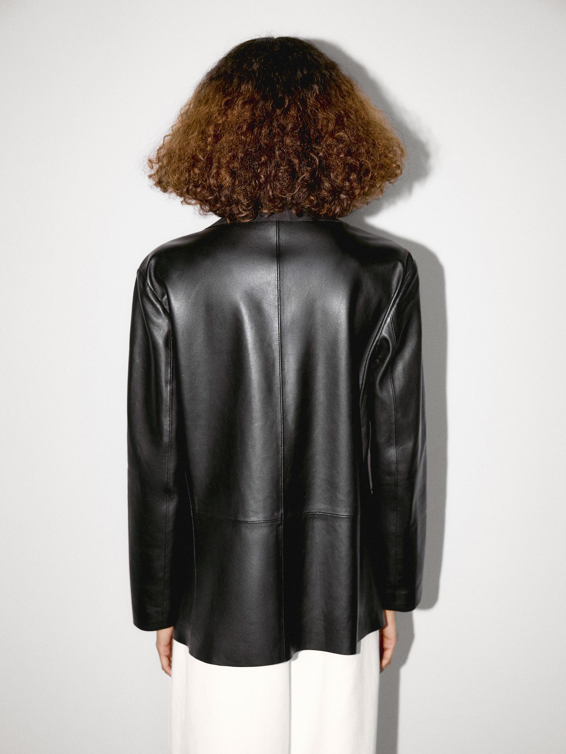 Flowing nappa leather blazer Product Image