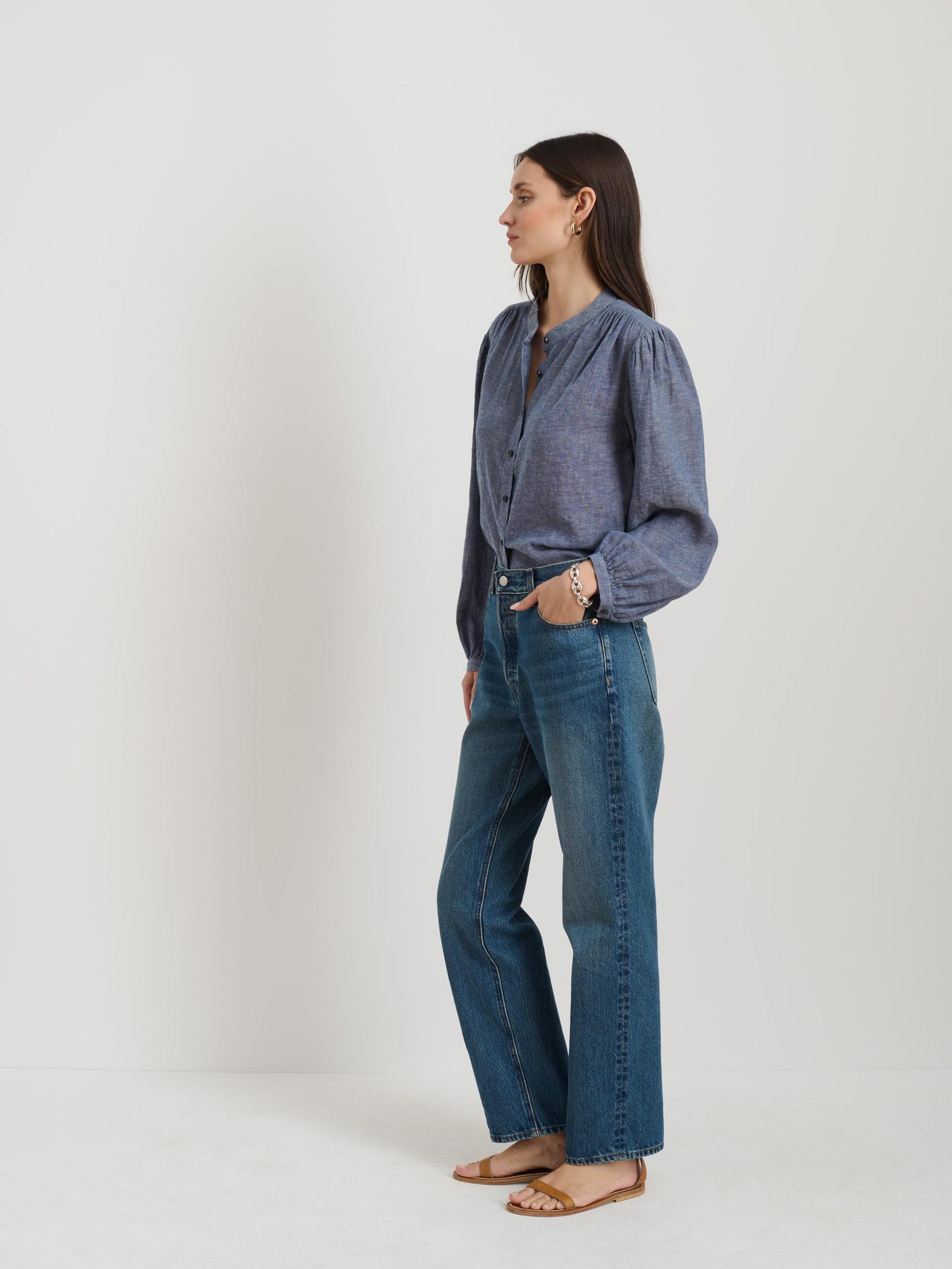 Ali Top In Cotton Linen Product Image