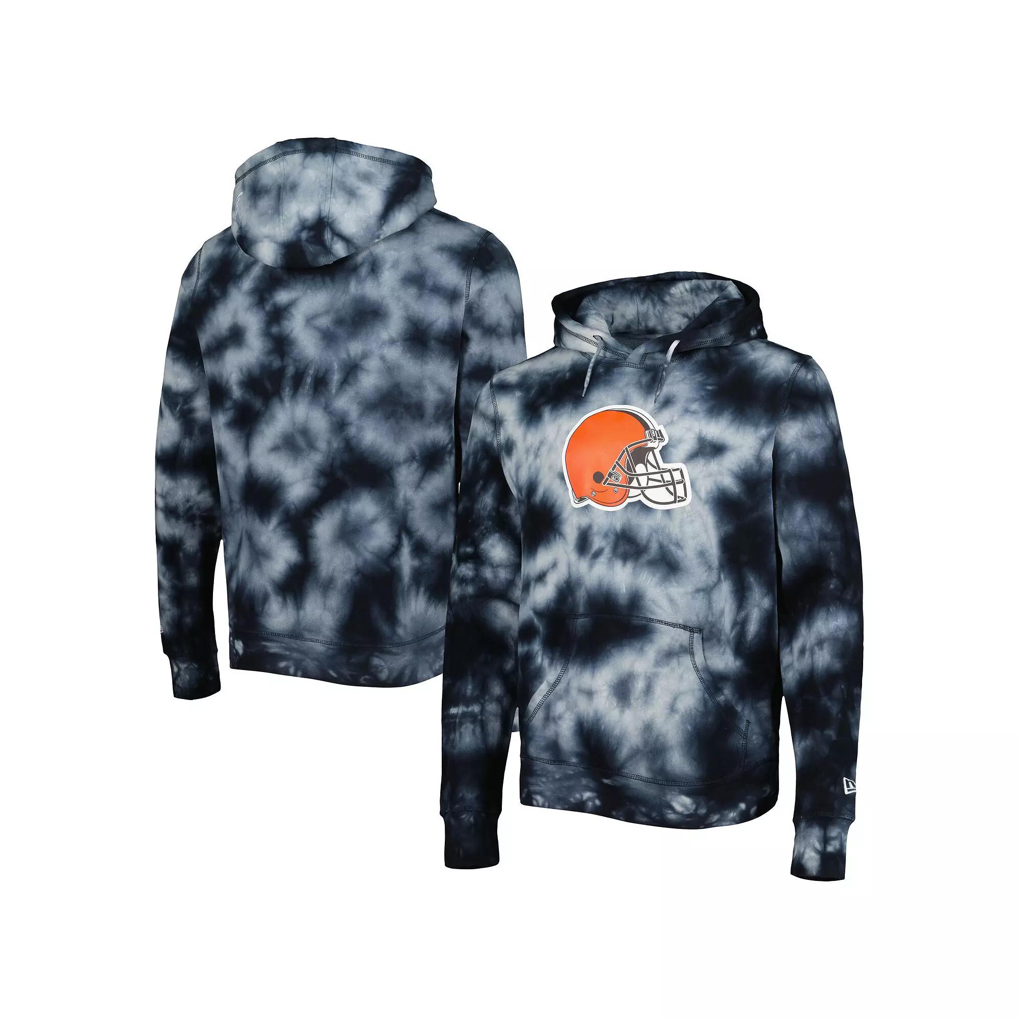 Men's New Era Black Cleveland Browns Team Tie-Dye Pullover Hoodie, Size: 2XL Product Image