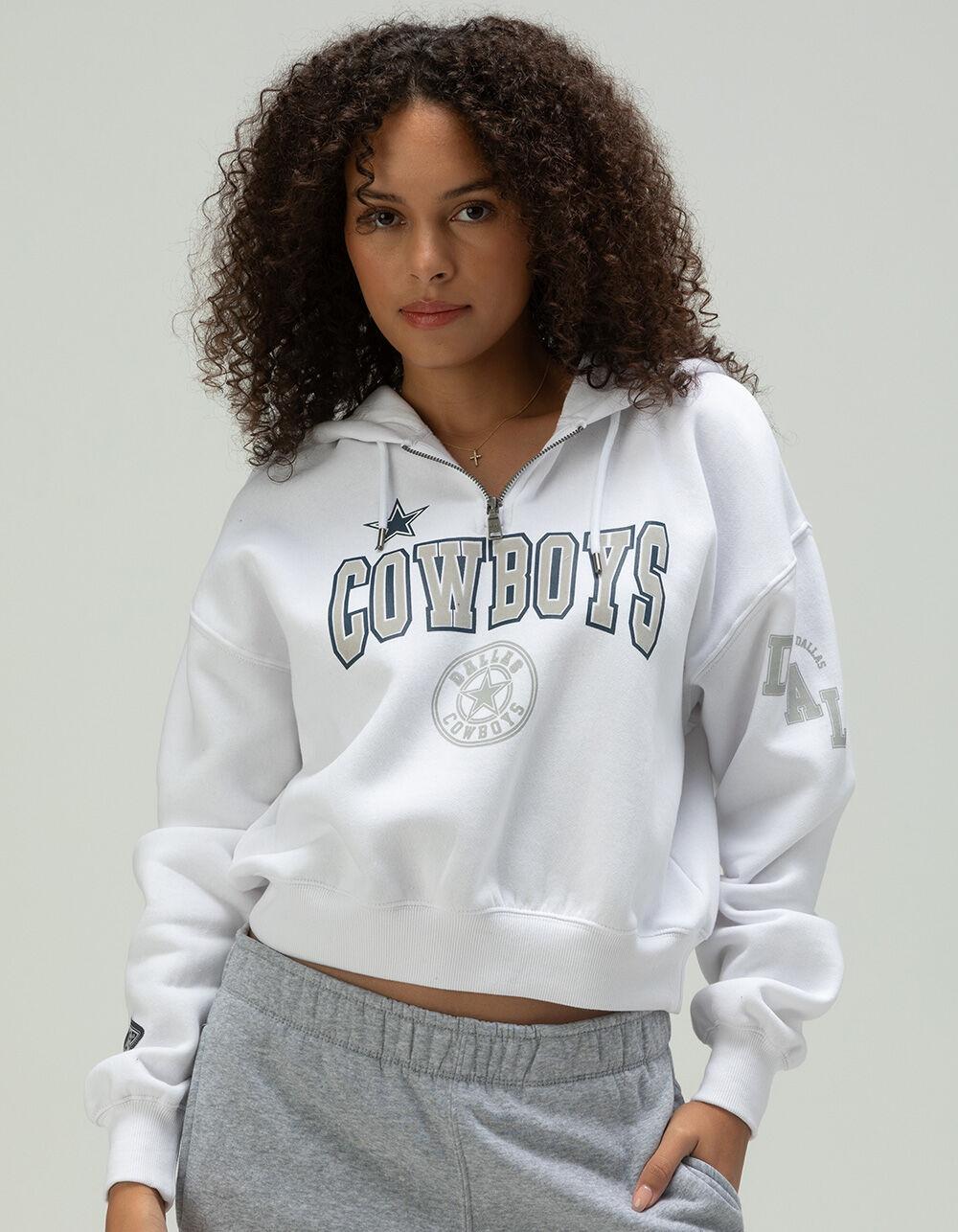 WEAR BY ERIN ANDREWS Dallas Cowboys Womens Hoodie - GRAY Product Image