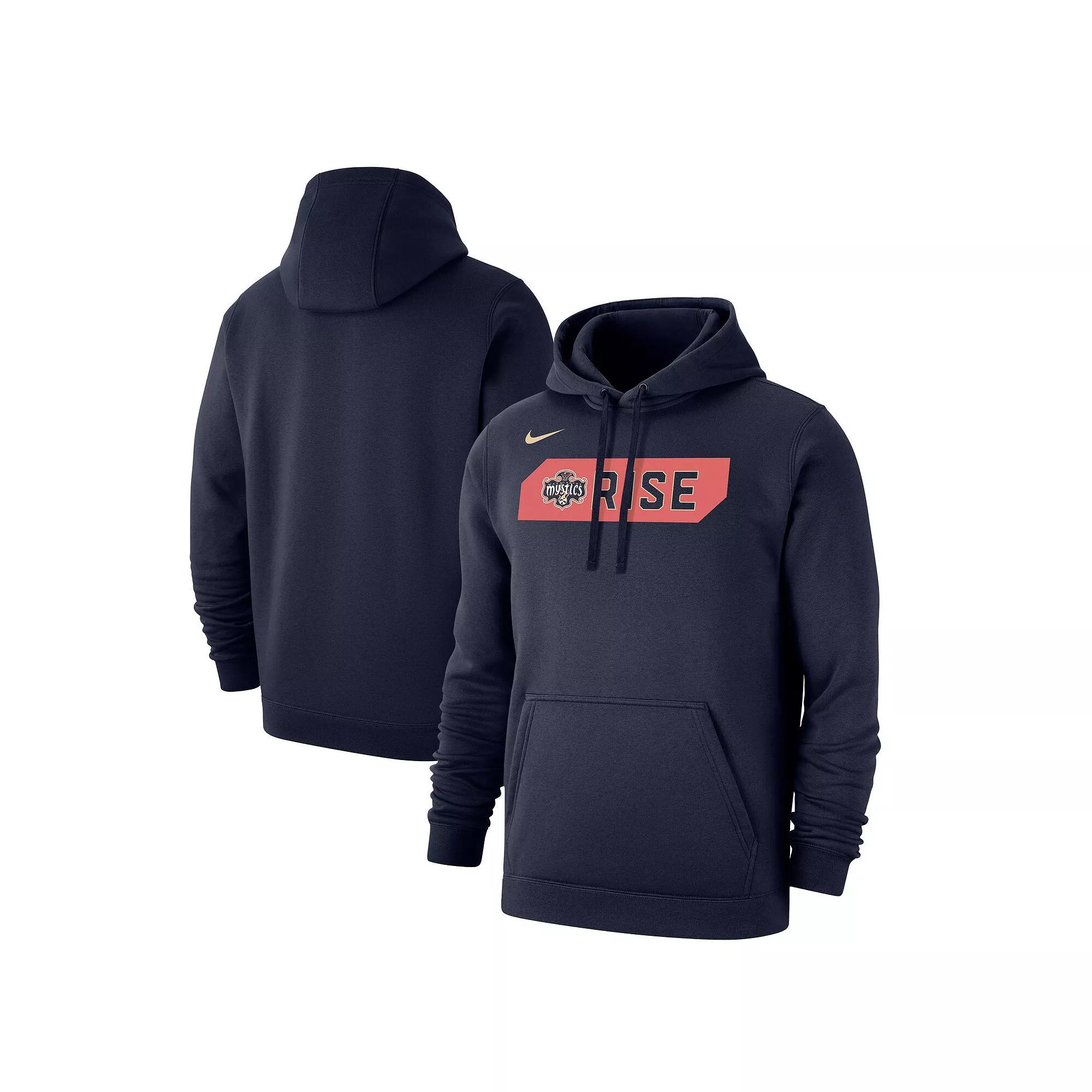 Men's Nike Navy Washington Mystics Rebel Edition Club Fleece Pullover Hoodie, Size: XL, Wsm Blue Product Image