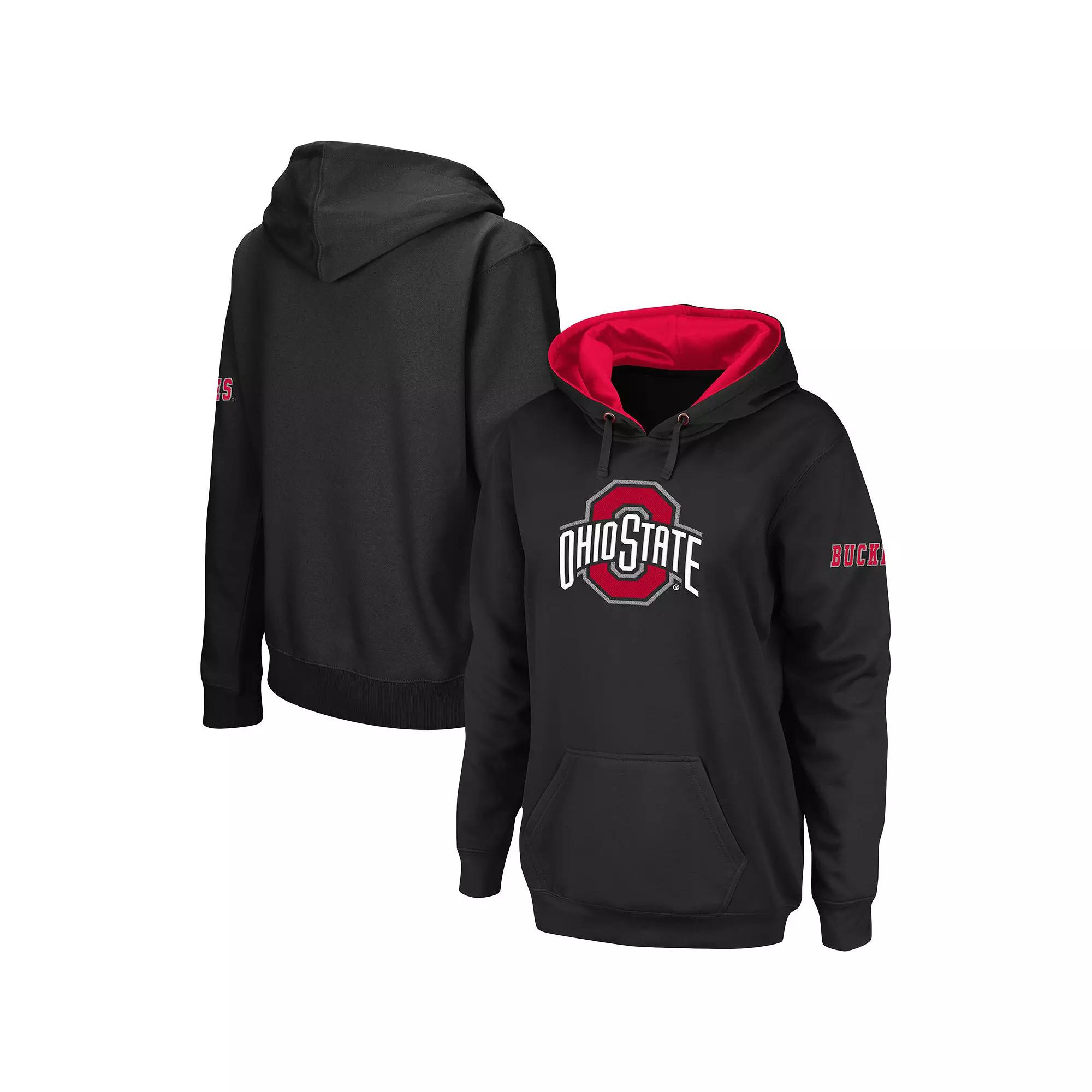 Women's Black Ohio State Buckeyes Big Logo Pullover Hoodie,  Product Image