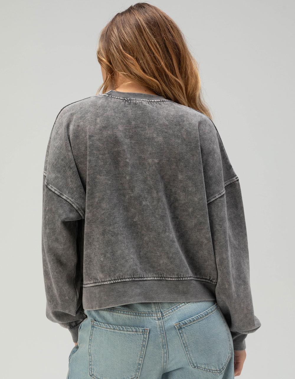 RSQ Womens 8 Ball Crewneck Sweatshirt - GRAY Product Image