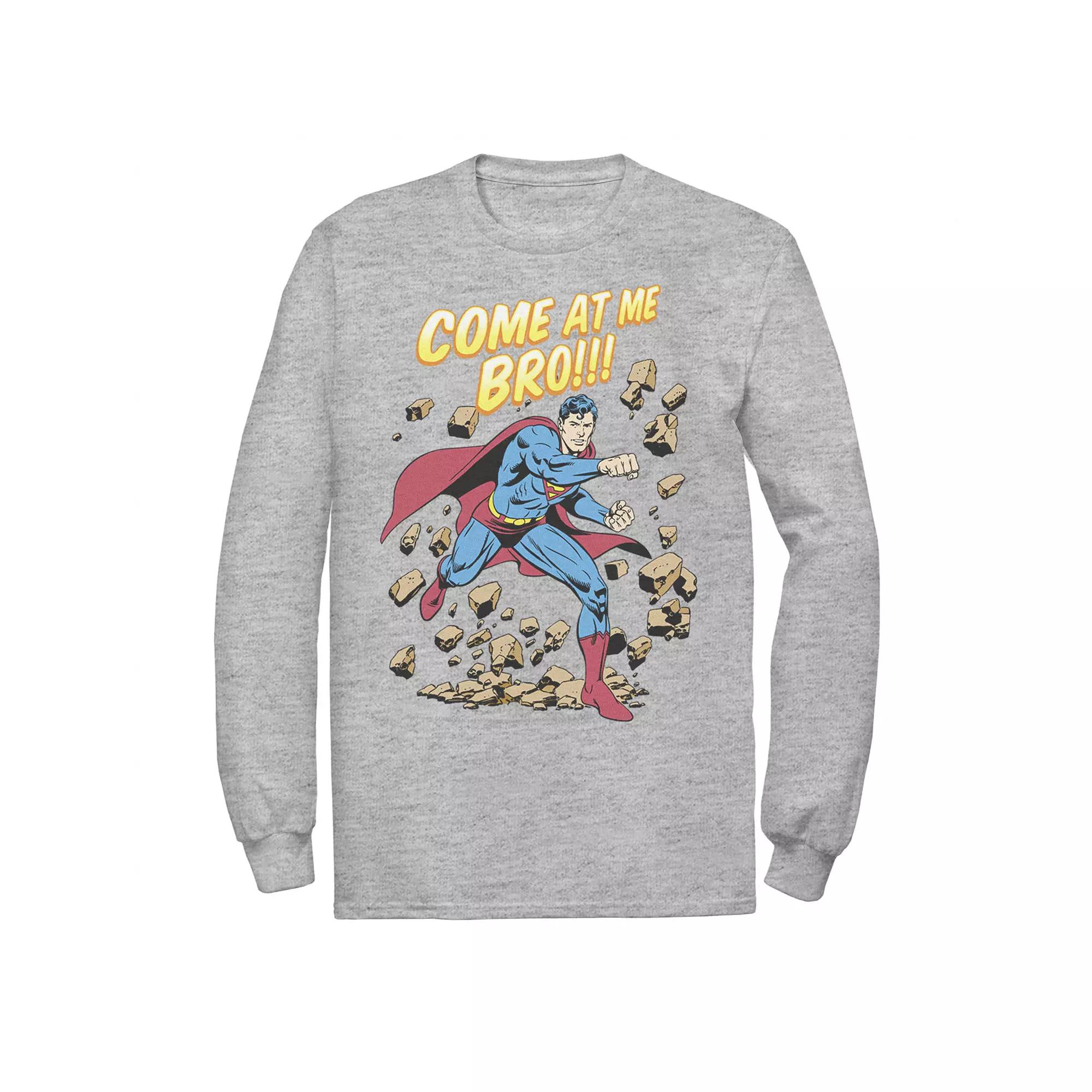 Men's DC Comics Superman Come At Me Bro Text Poster Tee,  Product Image