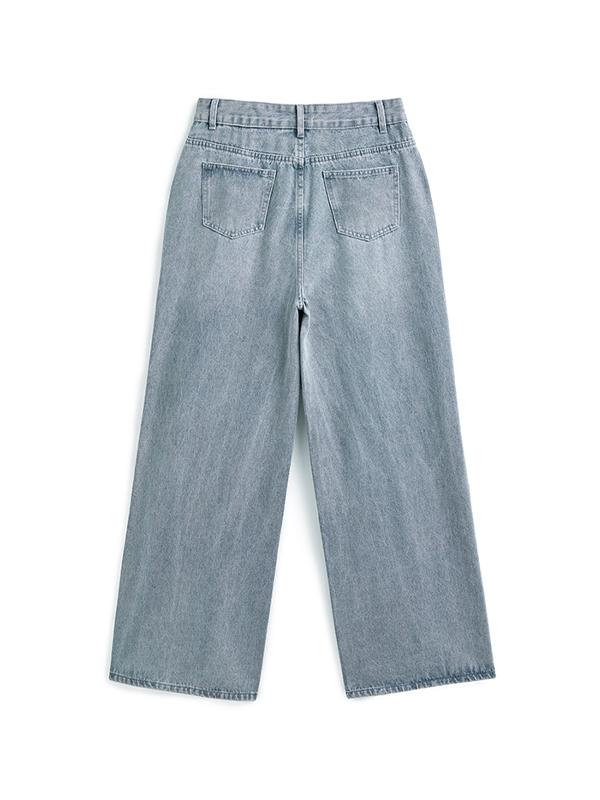 Vintage Denim Star Patch Boyfriend Jeans Product Image