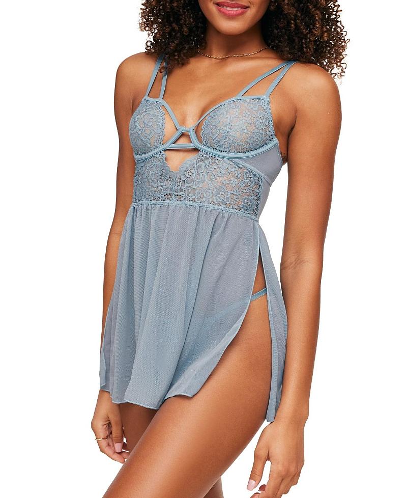 Adore Me Womens Rae Unlined Babydoll & G-String Set Lingerie Product Image
