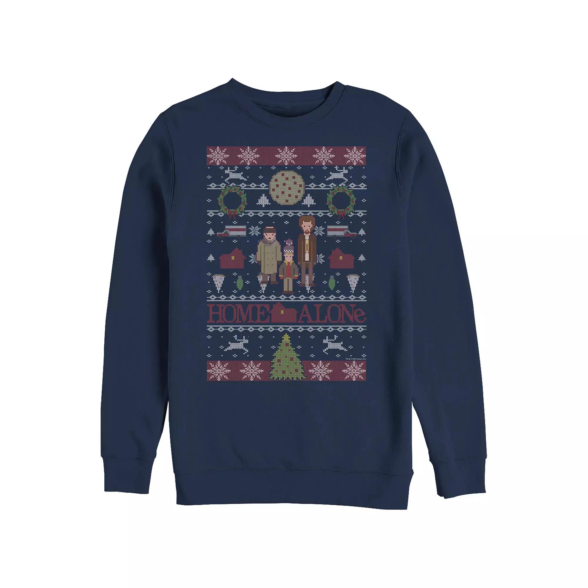 Big & Tall Home Alone Christmas Sweater Graphic Fleece, Men's,  Product Image