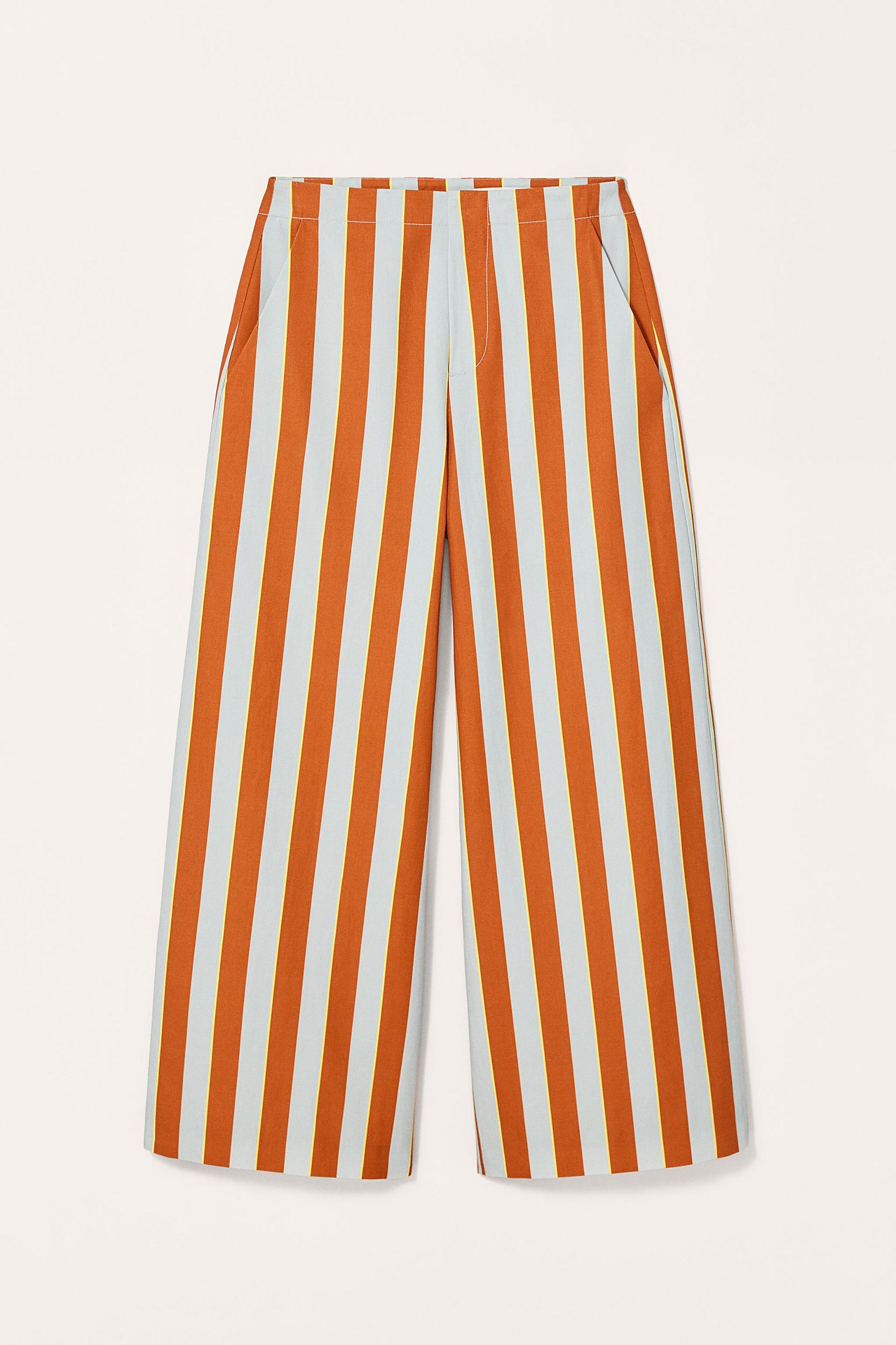 LIMITED EDITION STRIPED WIDE-LEG PANTS Product Image