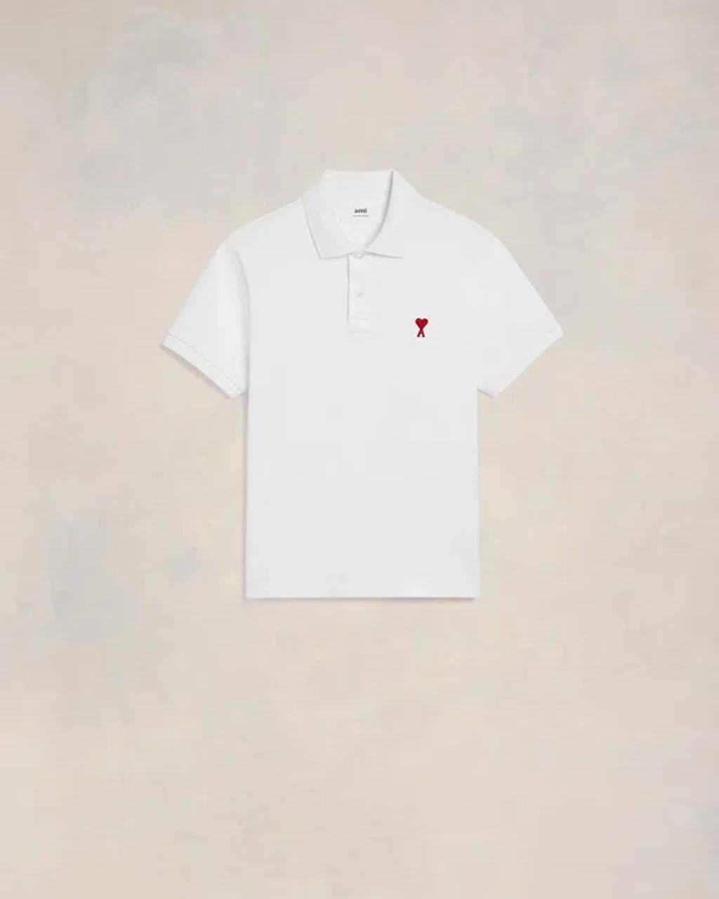 White Cotton Ami de Coeur Polo Product Image