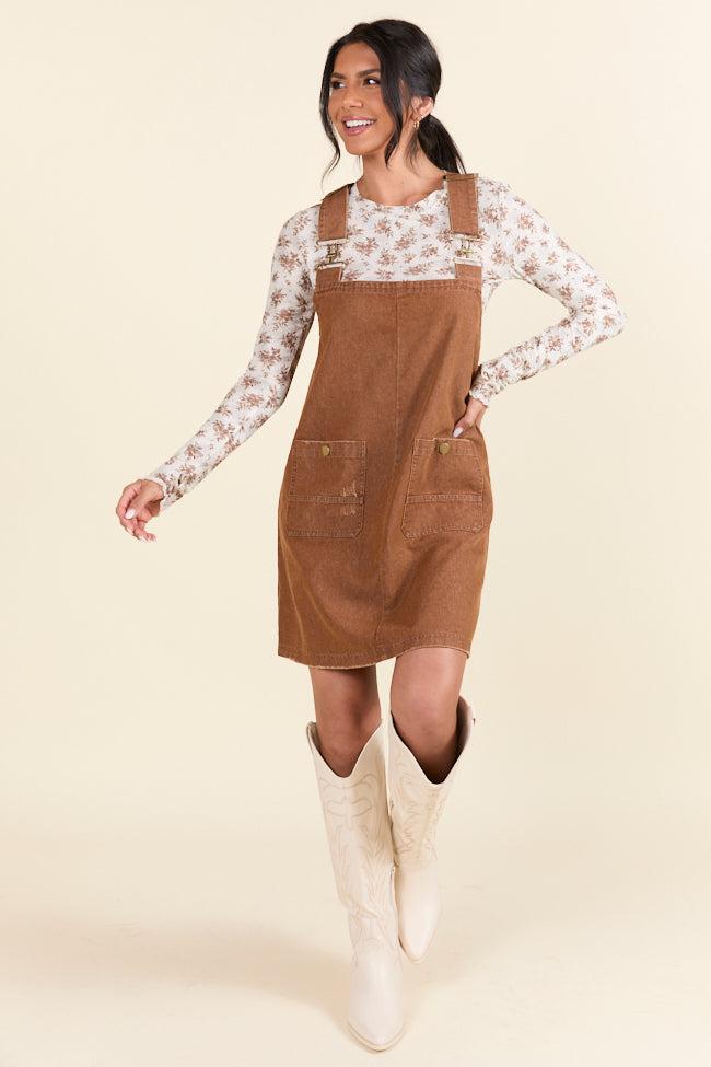 Anissa Brown Overall Dress Product Image