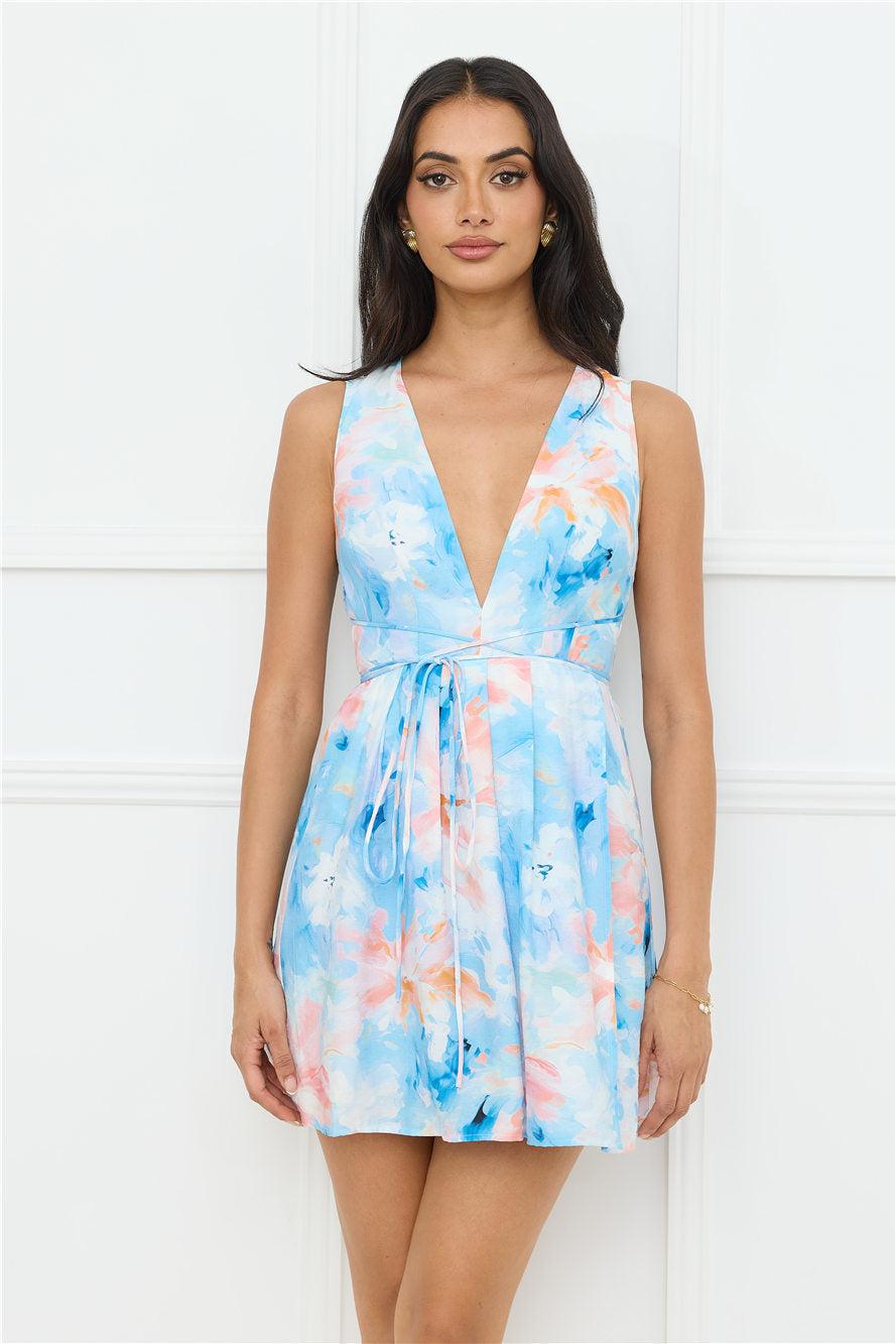 Dreamy Dusk Mini Dress Blue Product Image