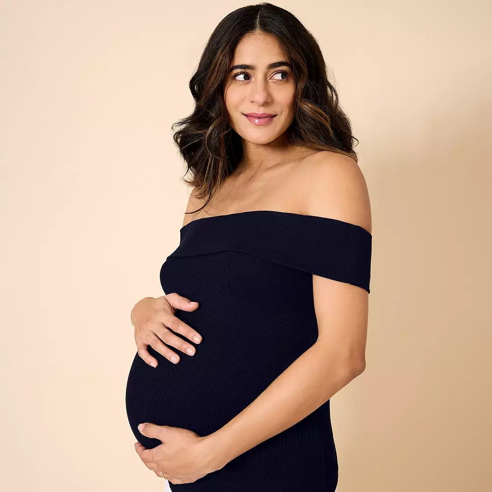 Maternity Motherhood® Off-The-Shoulder Top, Women's,  Product Image