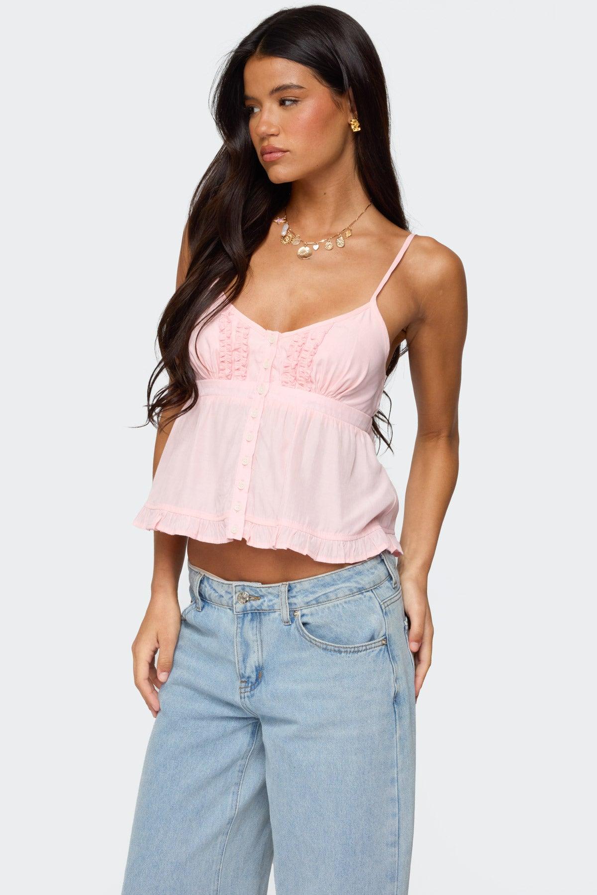 Halsey Ruffle Tank Top Product Image