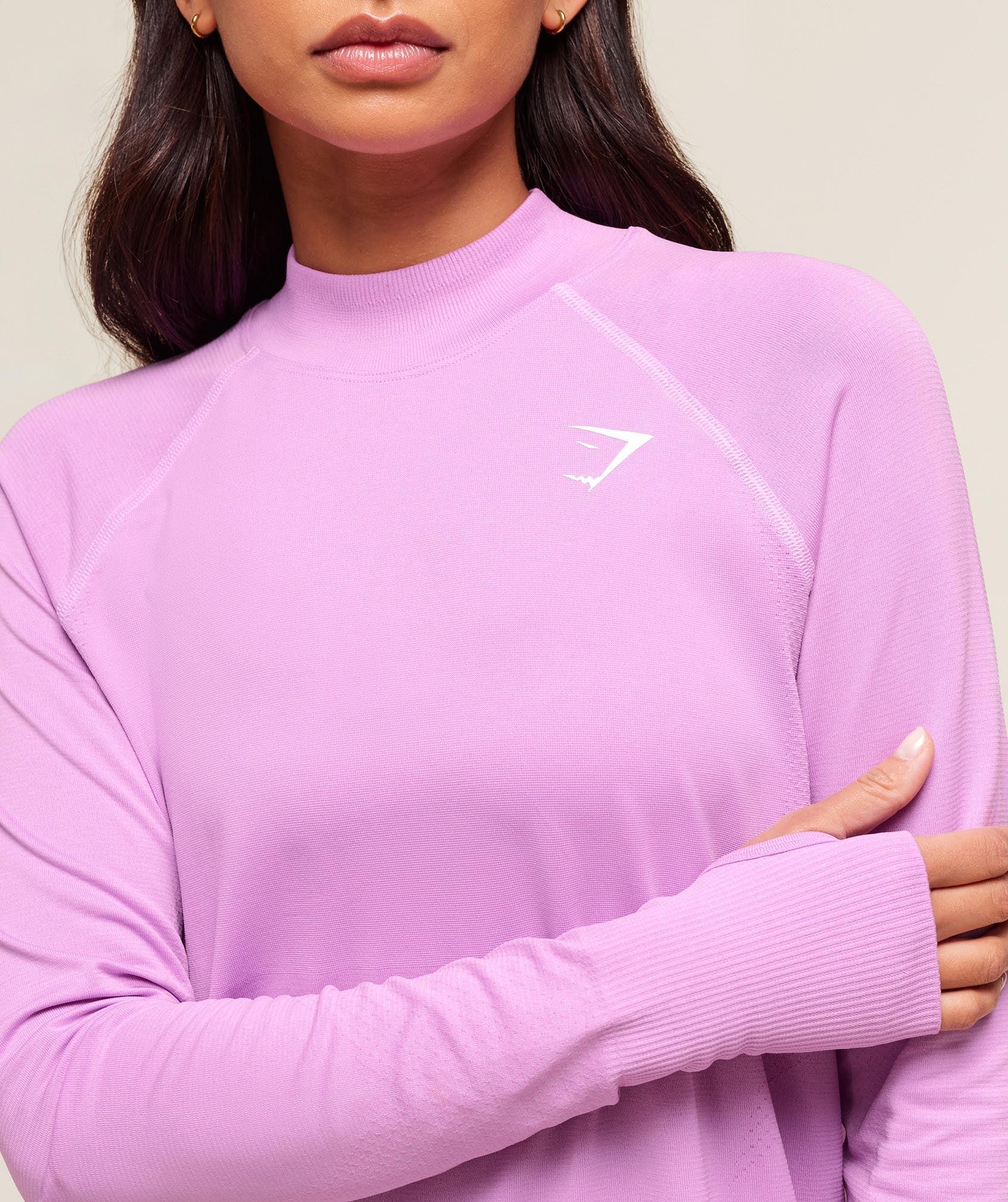 Gymshark Vital Long Line Top - Sour Pink Marl Female Product Image