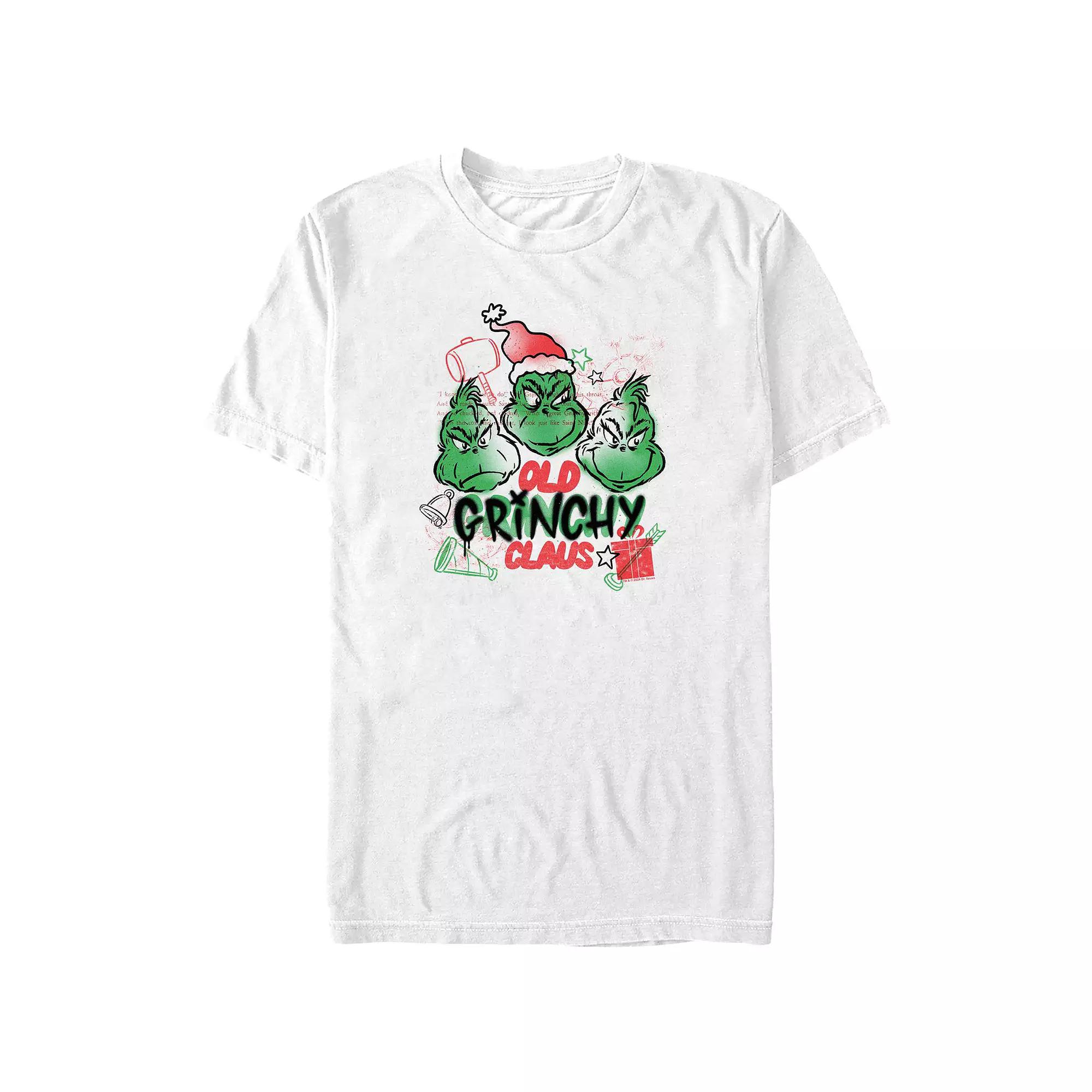 Men's Dr. Seuss Old Grinchy Claus Graphic Tee,  Product Image