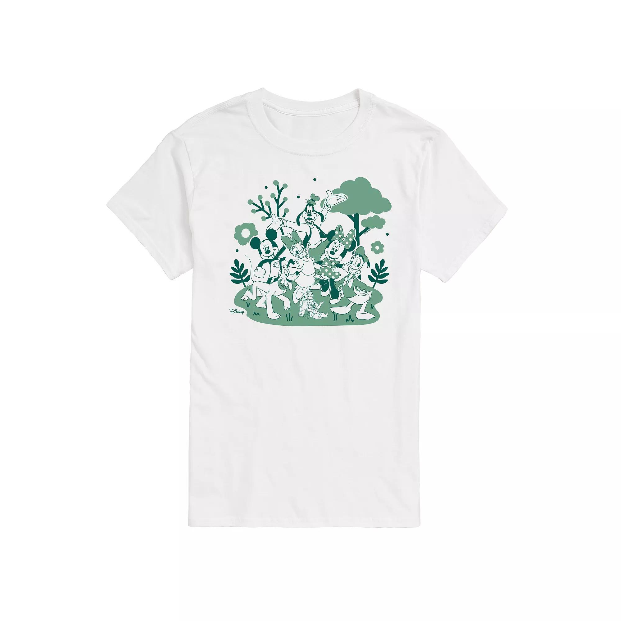 Disney's Mickey Mouse & Friends Men's Green Character Group Graphic Tee,  Product Image