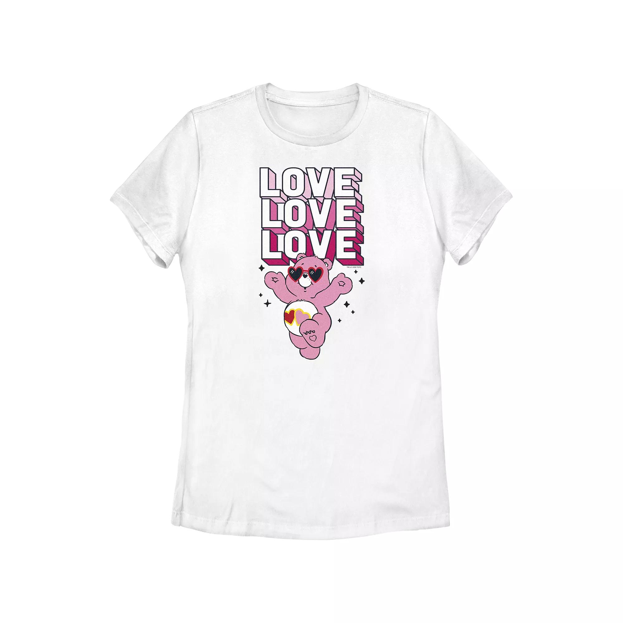 Juniors' Care Bears Love Stack Graphic Tee, Girl's,  Product Image
