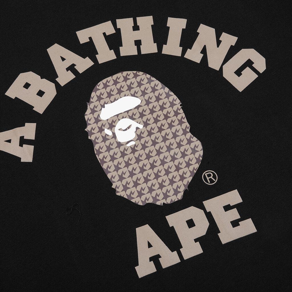 STA Houndstooth College Relaxed Fit Tee - Black Male Product Image