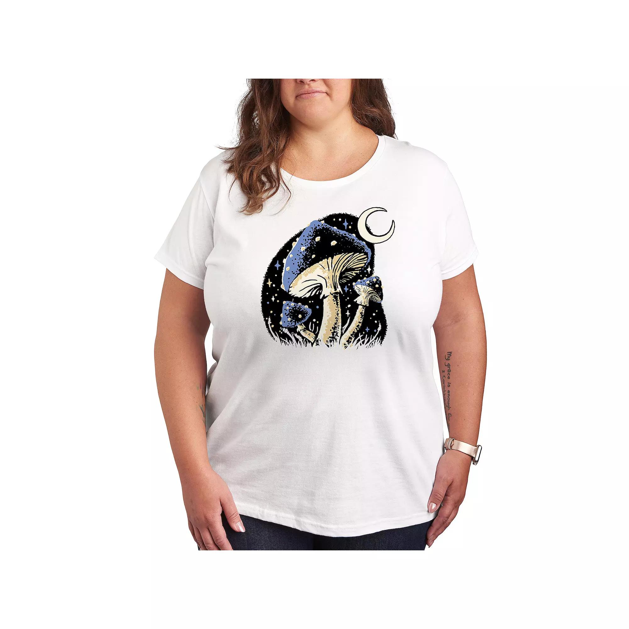 Plus Starry Mushroom Graphic Tee, Women's,  Product Image