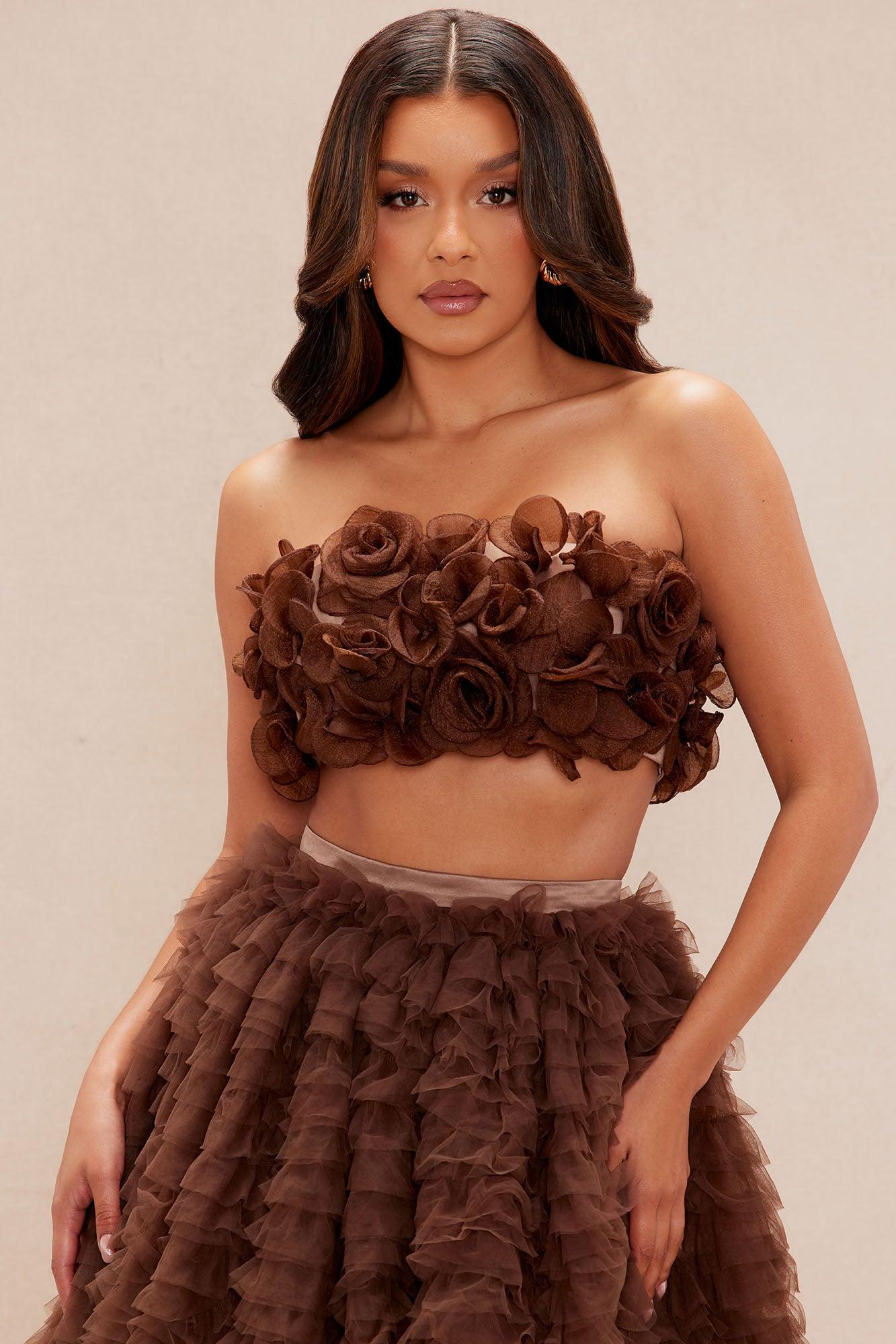Addie Tulle Gown Set - Chocolate Product Image