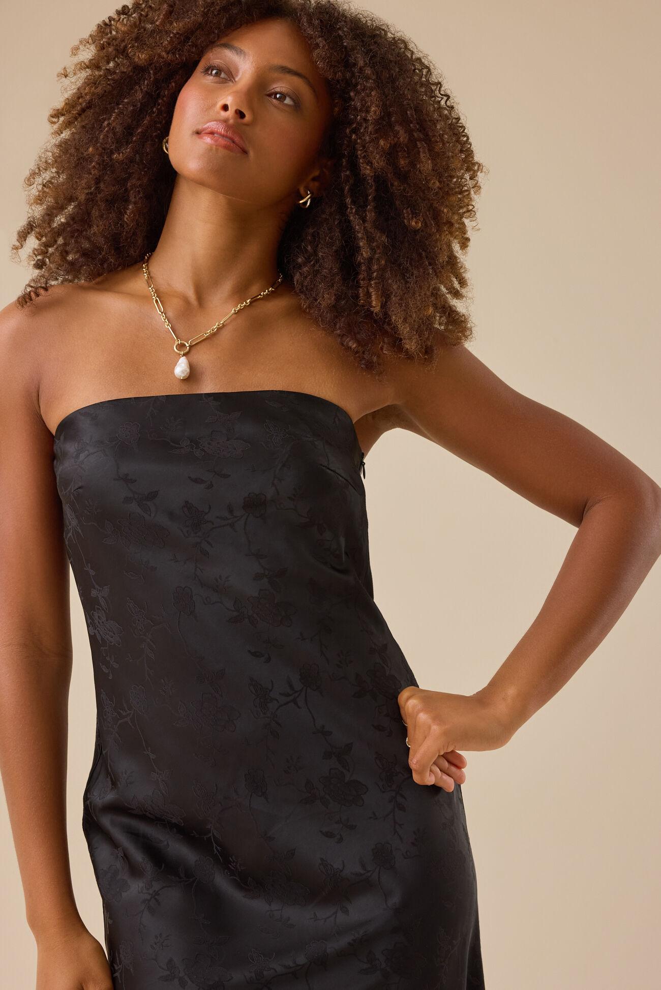 Carleigh Satin Midi Dress Product Image