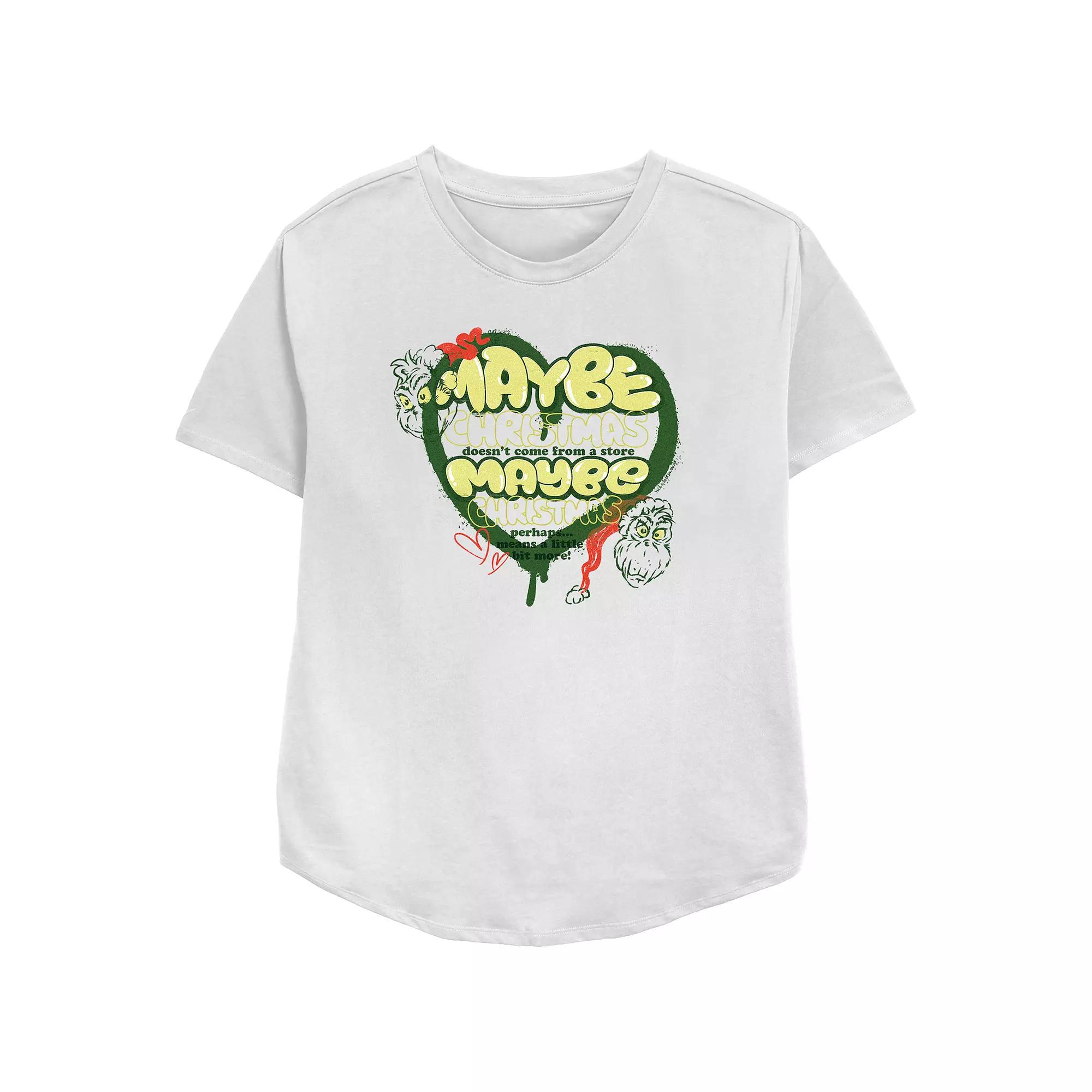 Women's Dr. Seuss Grinch Maybe Relaxed Fit Graphic Tee,  Product Image