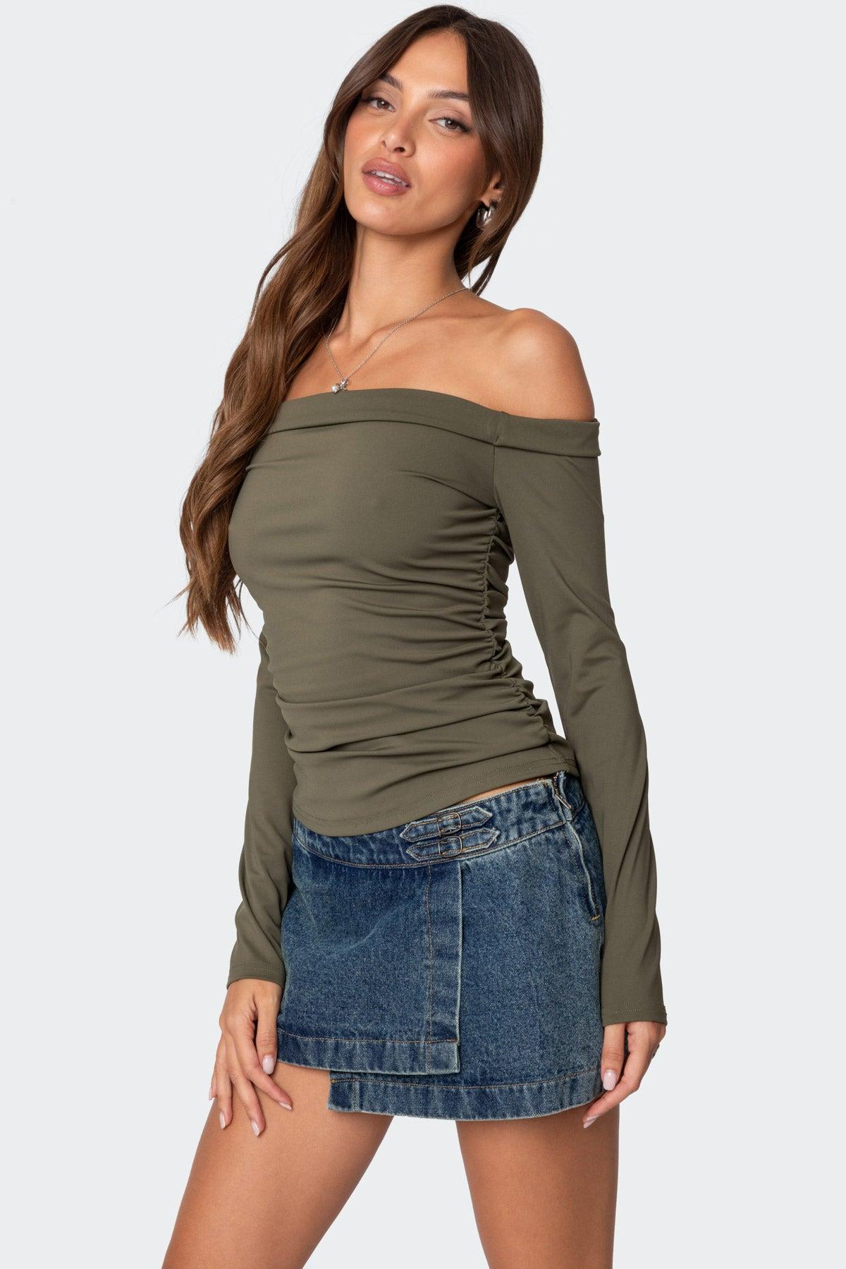 Celly Rolled Off Shoulder Top Product Image