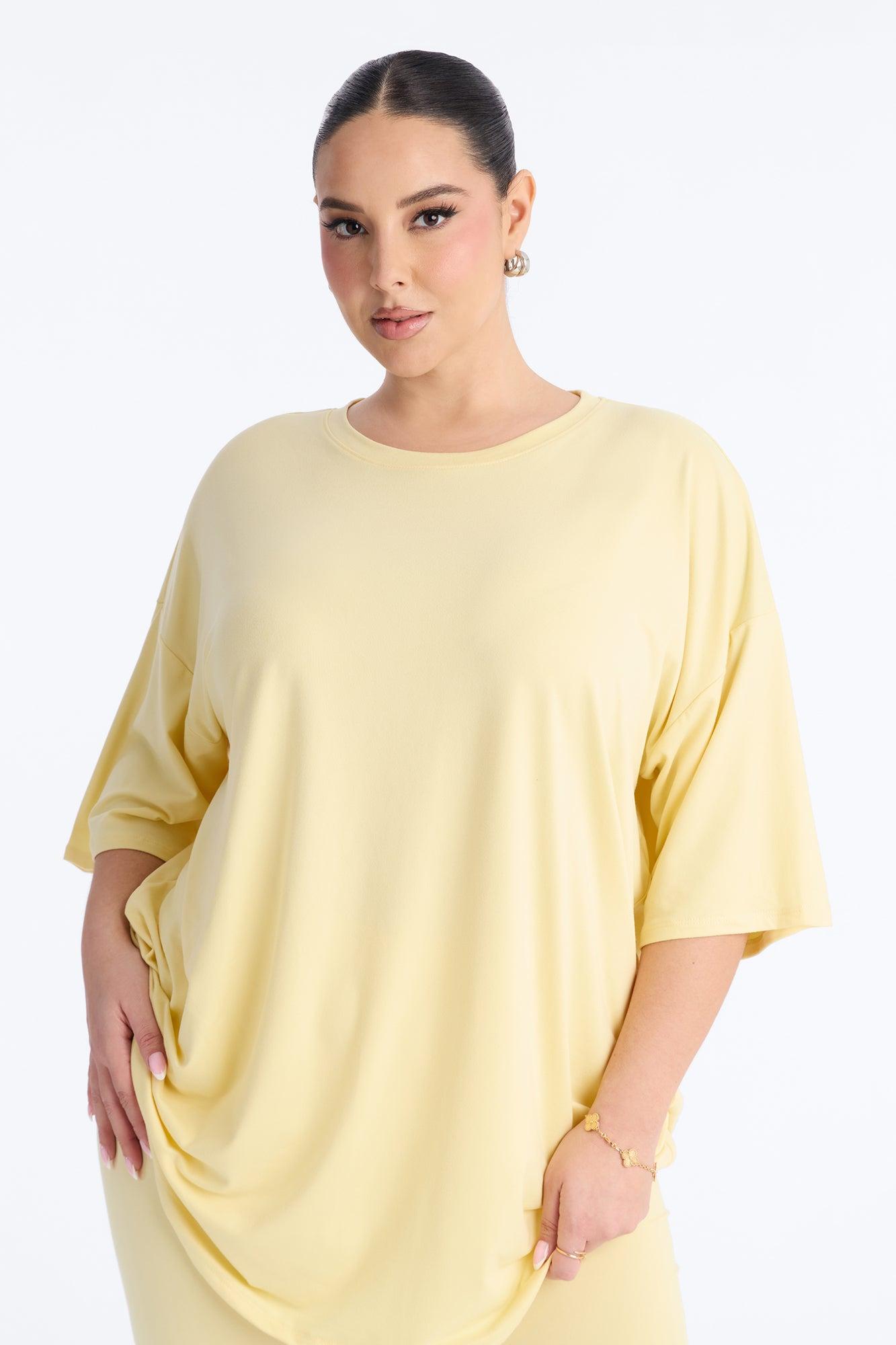 Weekend Vibes Short Set - Yellow Female Product Image
