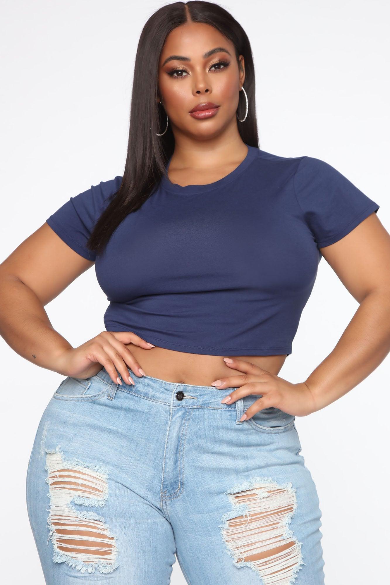 Robin Crop Top - Navy Product Image