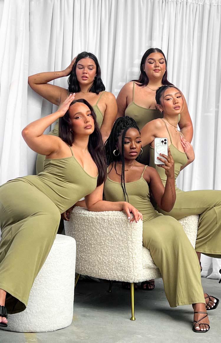 Melrose Khaki Maxi Dress Product Image